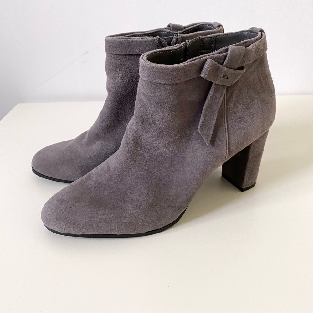 Gray Suede Booties